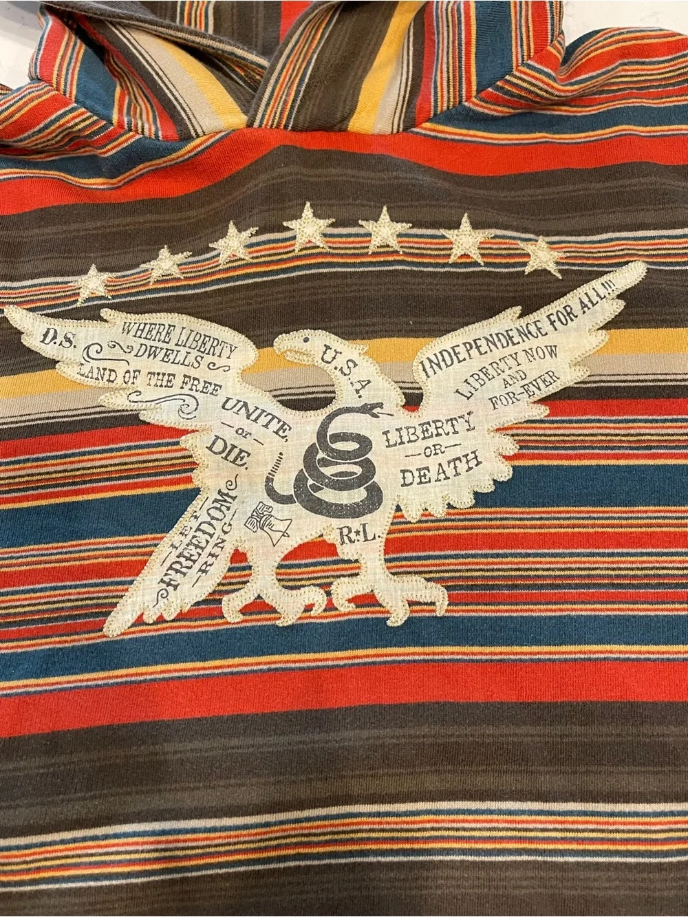 Ralph Lauren Hoodie Patriotic Eagle Denim & Supply Cotton XL